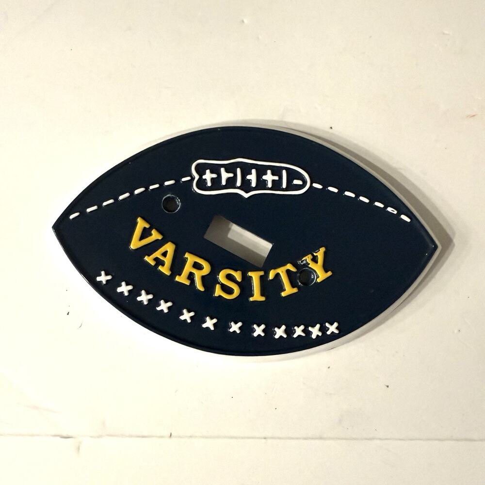 Novelty Light Switch Plate Cover Football Varsity Sports Boys Room Man Cave